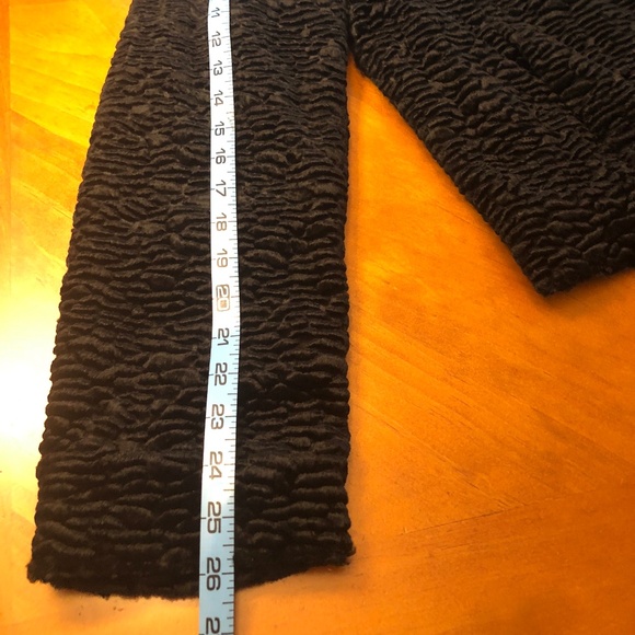 Faux Fur Collar Acetate Velour Evening Coat - Picture 8 of 12